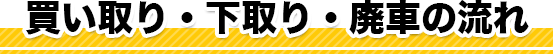 買い取り・下取り・廃車の流れ